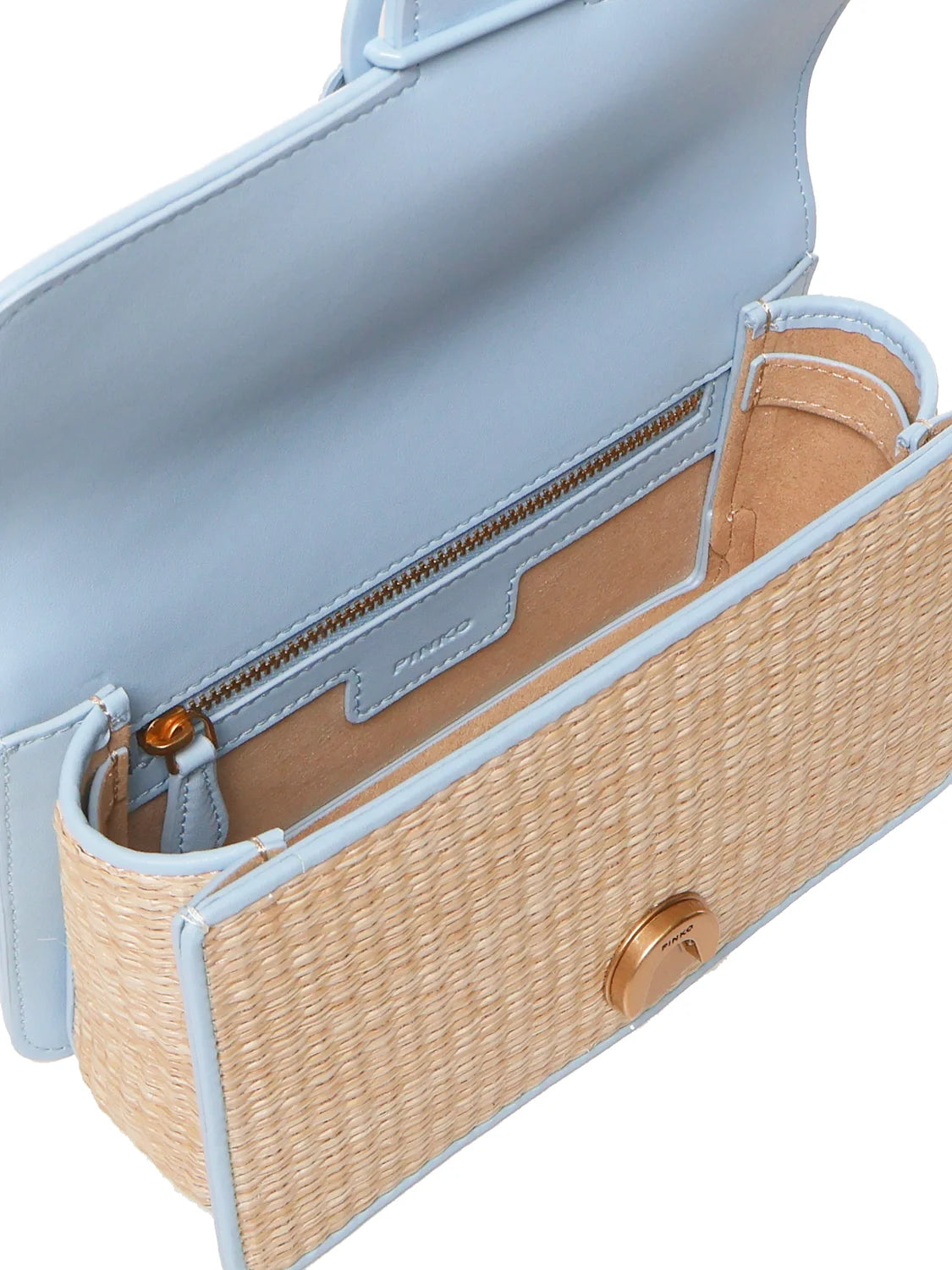 Torebka Mini Love Raffia od PINKO