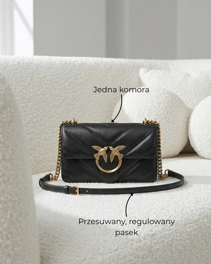 Torebka Love Bag Mini Chevron-quilted od PINKO