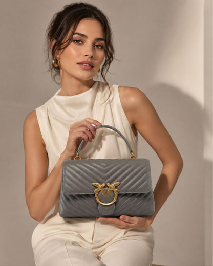 Torebka Lady Love Puff Chevron od PINKO