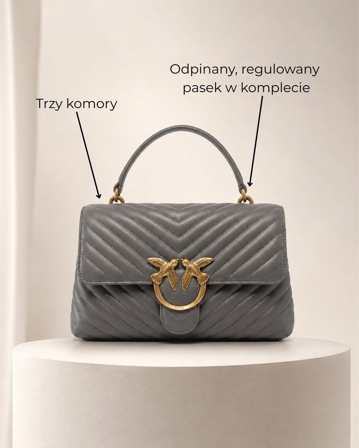 Torebka Lady Love Puff Chevron od PINKO