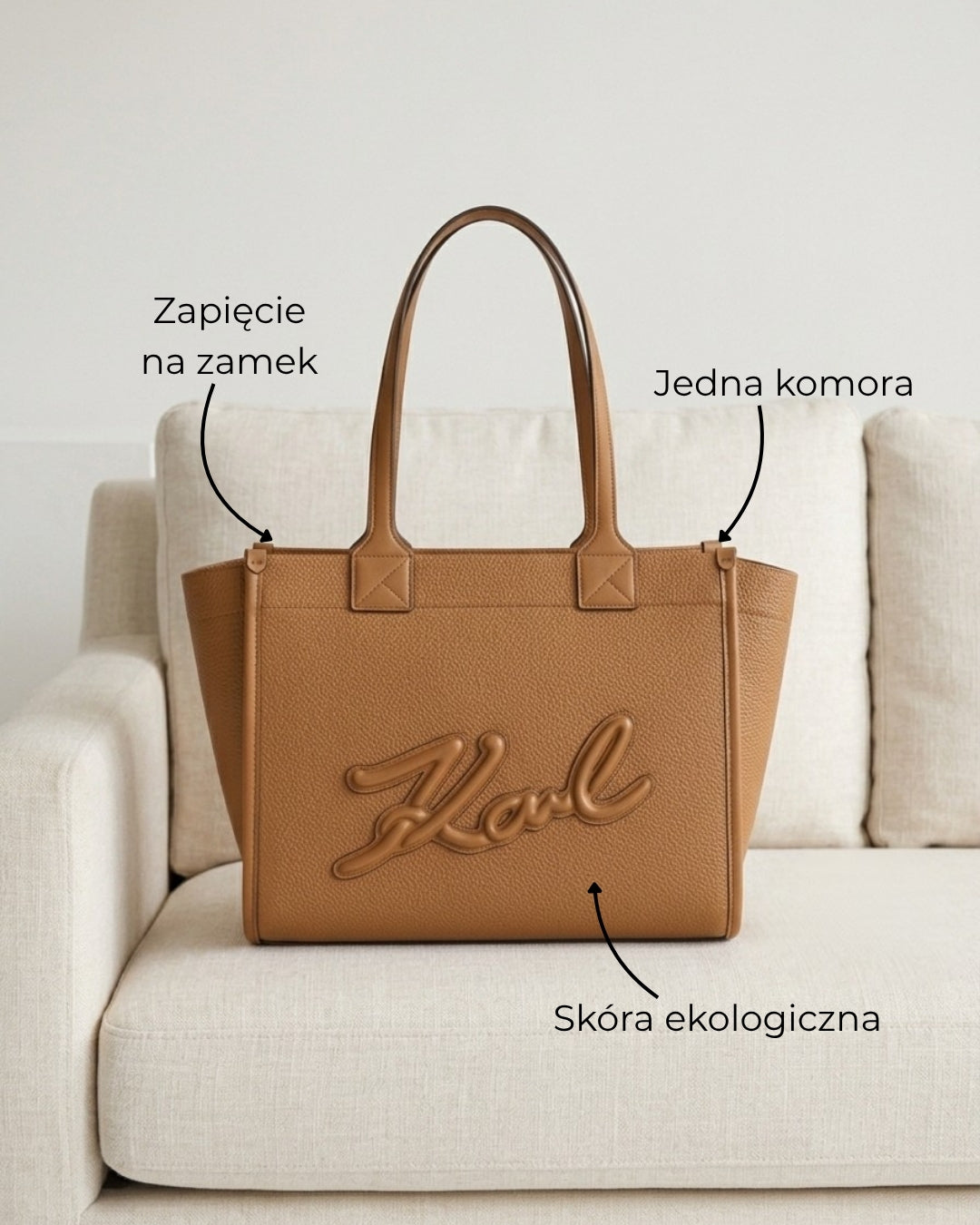 Torebka K/SKUARE Shopper MD marki Karl Lagerfeld