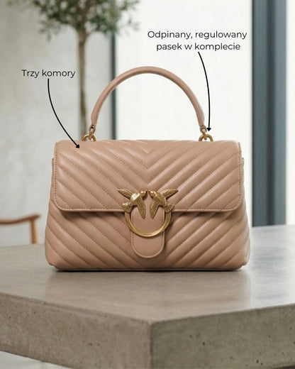 Torebka Lady Love Puff Chevron od PINKO